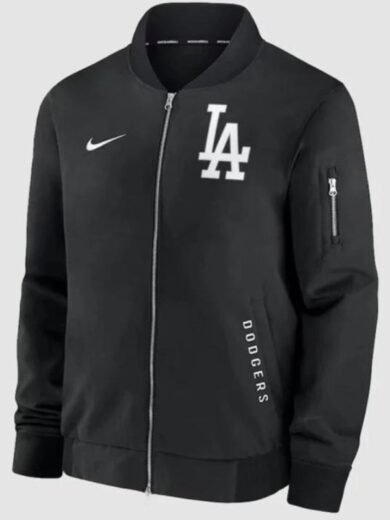 LA Dodgers Dugout Black Bomber Jacket
