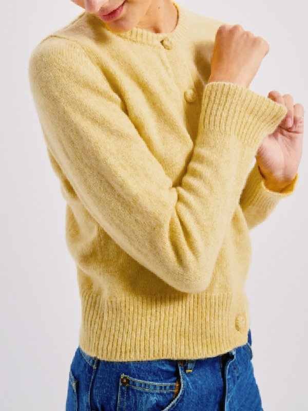 Shrinking S3 Christa Miller Yellow Cardigan - Image 3