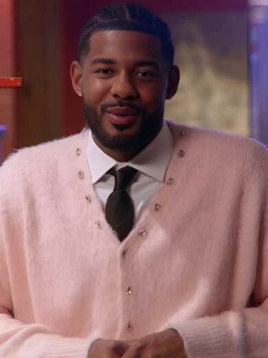 Love Island Beyond the Villa S2 Chris Seeley Pink Cardigan