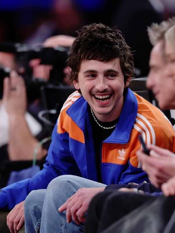 Knicks vs Hawks Gameday Timothée Chalamet NY Track Jacket