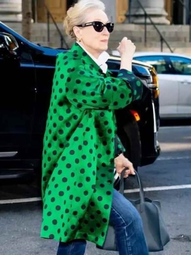 The Devil Wears Prada 2 Meryl Streep Green Polka Dot Coat