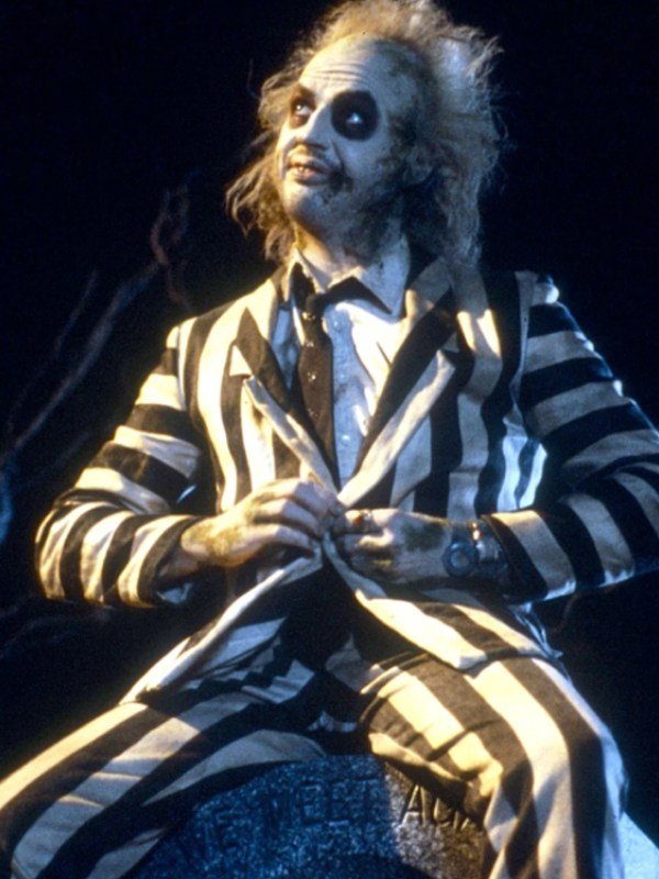 Beetlejuice 2024 Michael Keaton Striped Suit - Image 4