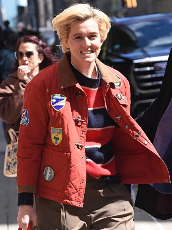 NYC 2026 Brandi Carlile Red Quilted Jacket