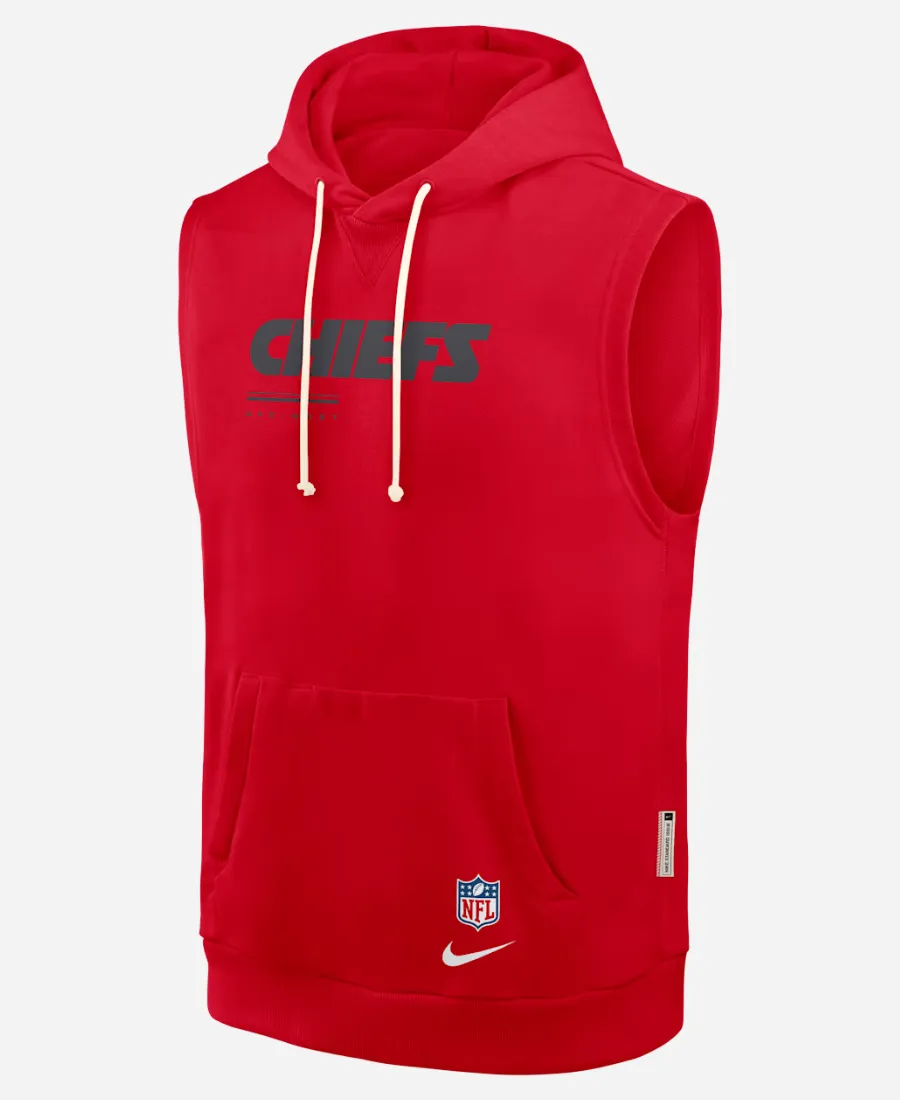 Kansas City Chiefs Sideline Sleeveless Hoodie - Image 2