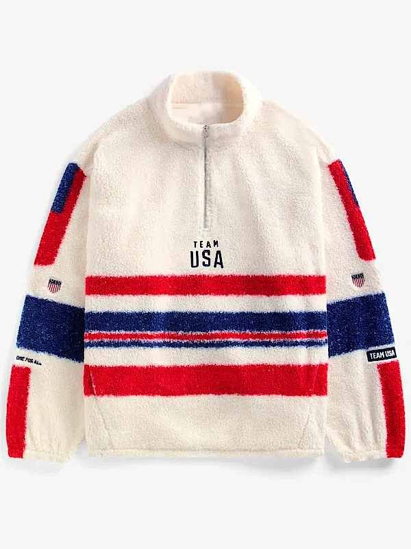 OG 2026 Team USA Quarter-Zip Sherpa Cream Pullover