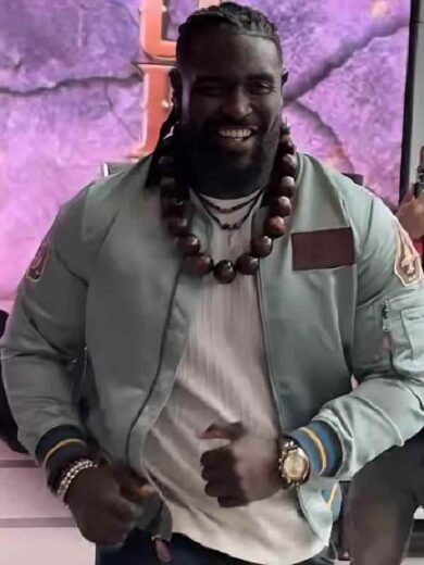 Oba Femi Light Blue Bomber Jacket