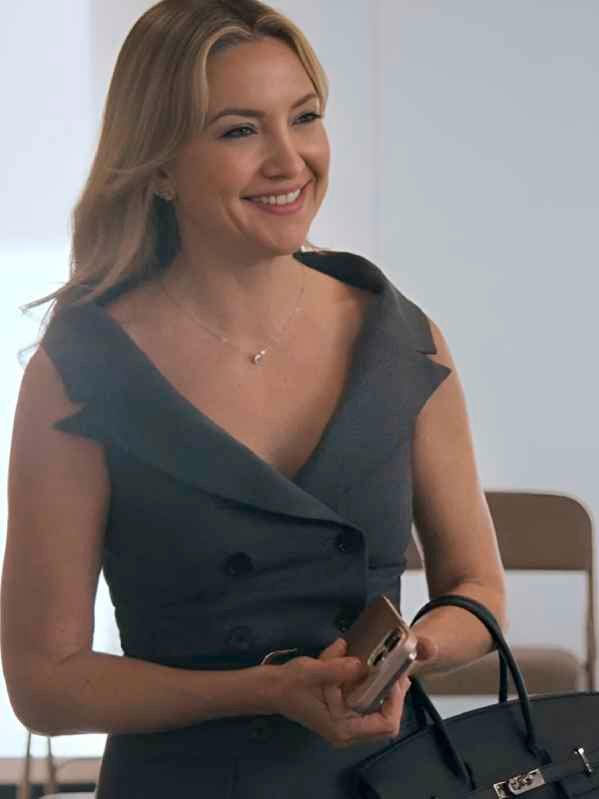 Running Point S2 Kate Hudson Double-Breasted Belted Dress