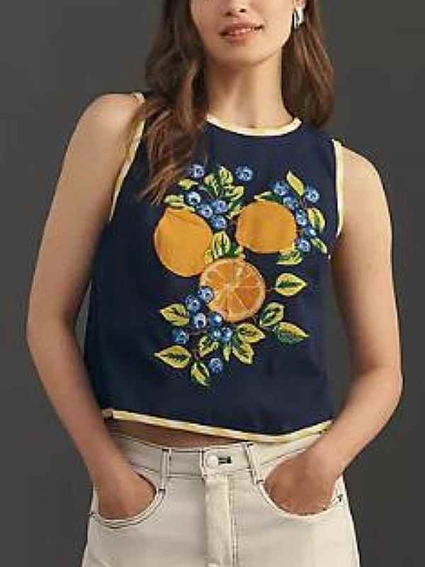 SNL S51 Janes Fruit Print Tank Top