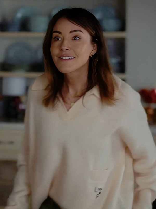 Shrinking S3 Christa Miller Beige Polo Sweater