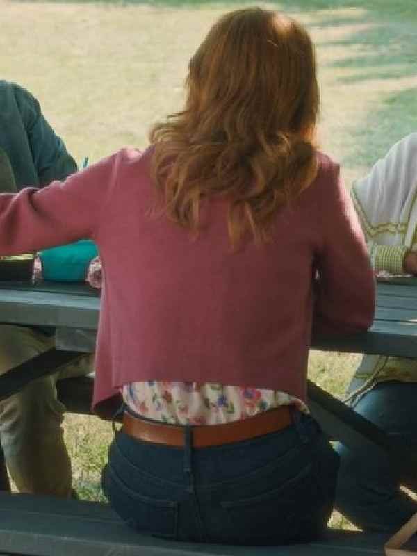 I’ll Be Seeing You 2026 Stacey Farber Burgundy Cardigan