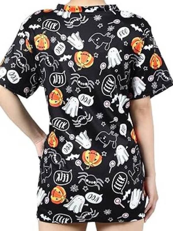Chicago Med S11 Black Halloween Pumpkin Scrubs1