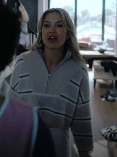 Running Point S2 Kate Hudson Half-Zip Sweater