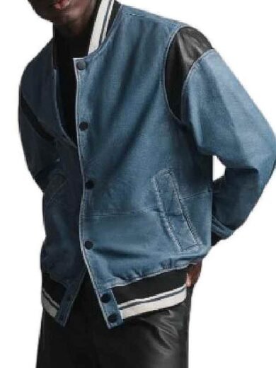 SNL S51 Kam Patterson Leather Varsity Jacket