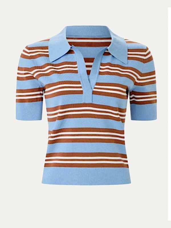 Today Show Jenna Hager Striped Polo Shirt - Image 2