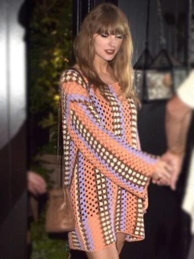 Taylor Swift Crochet Mini Dress
