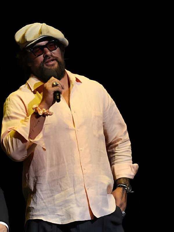 Cinema Con 2026 Jason Momoa Peach Shirt - Image 2
