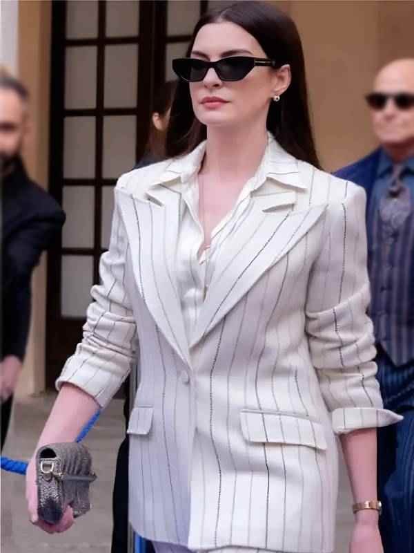 The Devil Wears Prada 2 Anne Hathaway Pinstripe Blazer