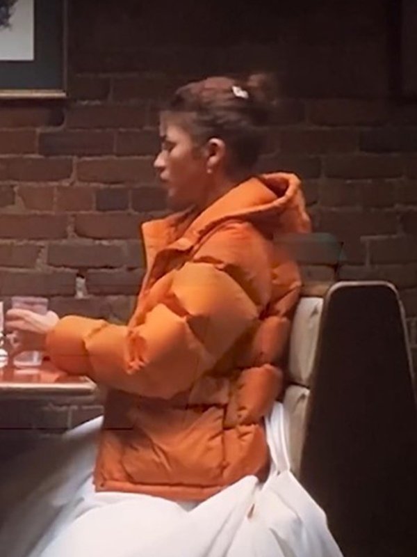 The Drama 2026 Zendaya Orange Puffer Jacket - Image 2