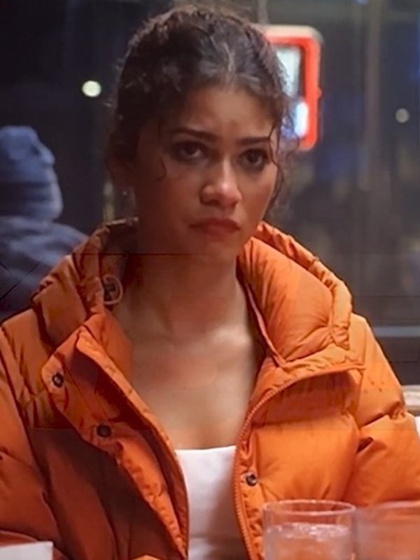 The Drama 2026 Zendaya Orange Puffer Jacket - Image 3