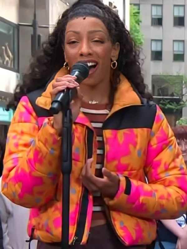 Today Show Christiani Pitts Yellow Floral Puffer Jacket - Image 3