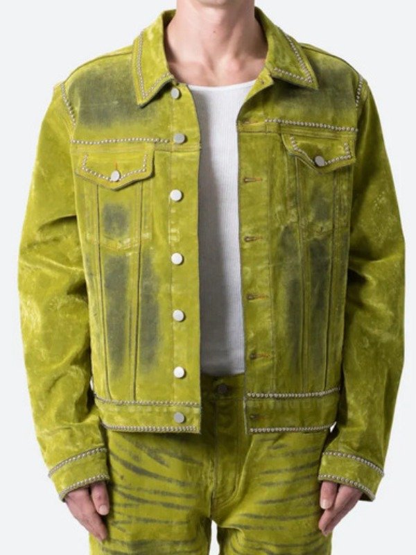 The Voice S27 Antonio Ramsey Studded Denim Green Jacket