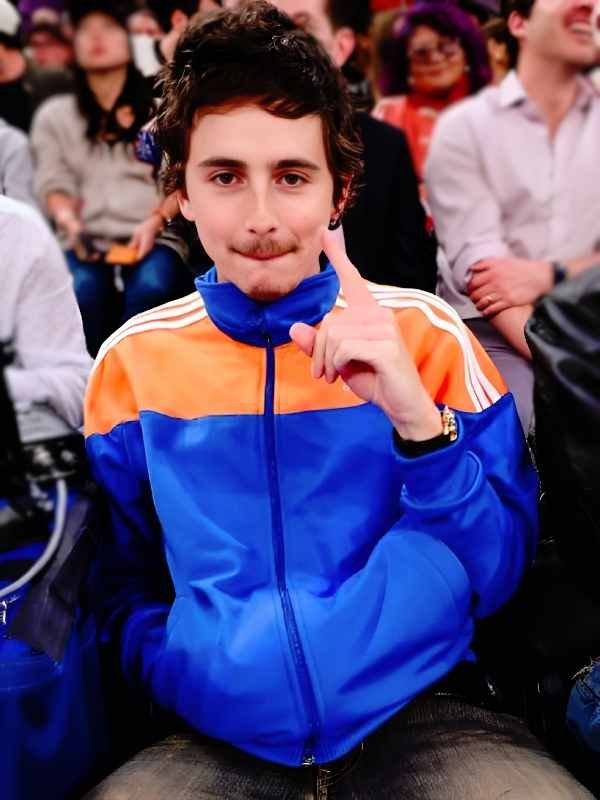 Knicks vs Hawks Gameday Timothée Chalamet NY Track Jacket