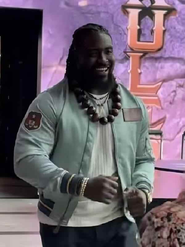 Oba Femi Light Blue Bomber Jacket - Image 2