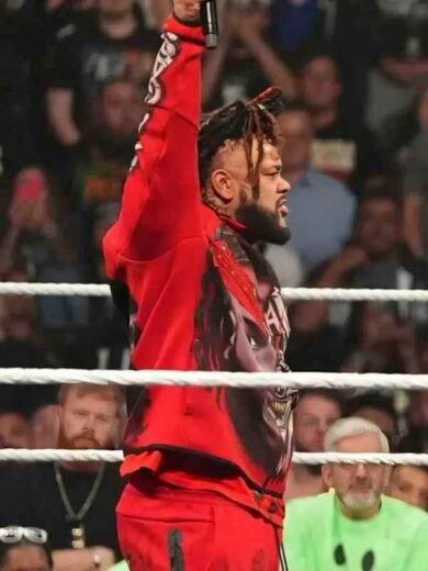 RAW 2026 Jacob Fatu Red Hoodie
