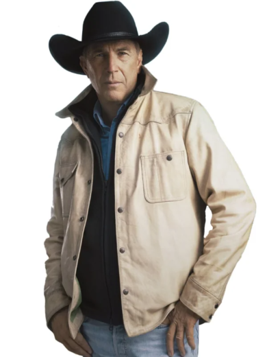 Yellowstone S05 John Dutton Cream White Jacket