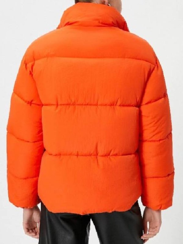 The Drama 2026 Zendaya Orange Puffer Jacket - Image 4