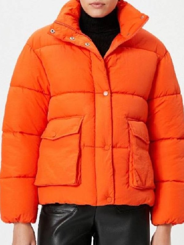 The Drama 2026 Zendaya Orange Puffer Jacket