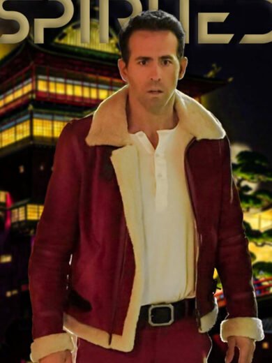 Spirited 2022 Ryan Reynolds Shearling Jacket