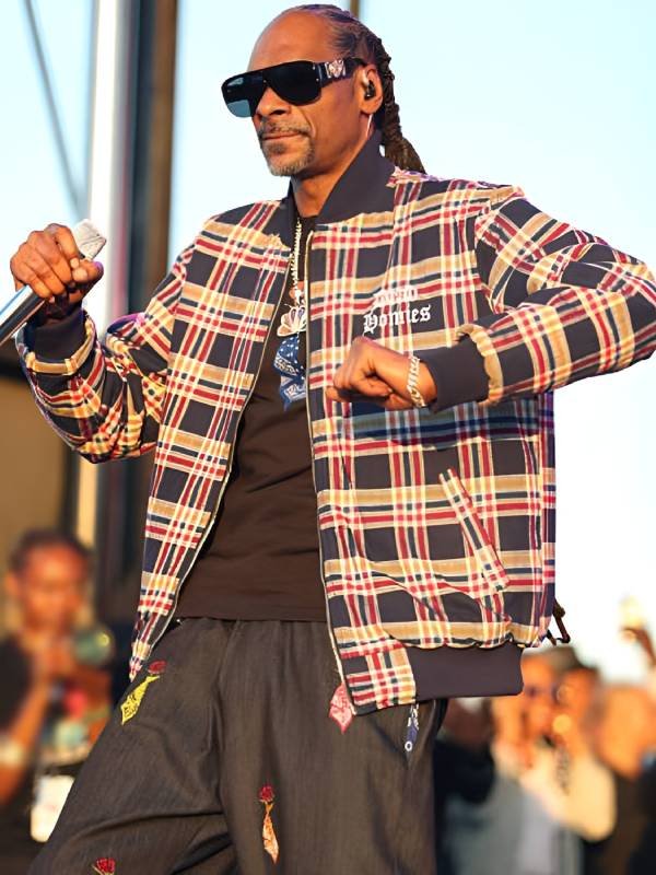 12th Annual TDE Christmas Concert Snoop Dogg Plaid Jacket