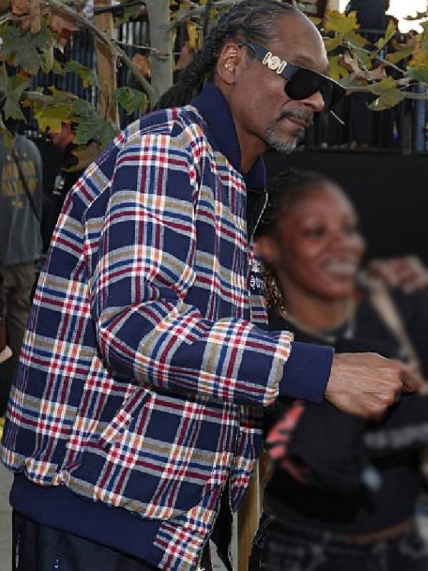 12th Annual TDE Christmas Concert Snoop Dogg Plaid Jacket