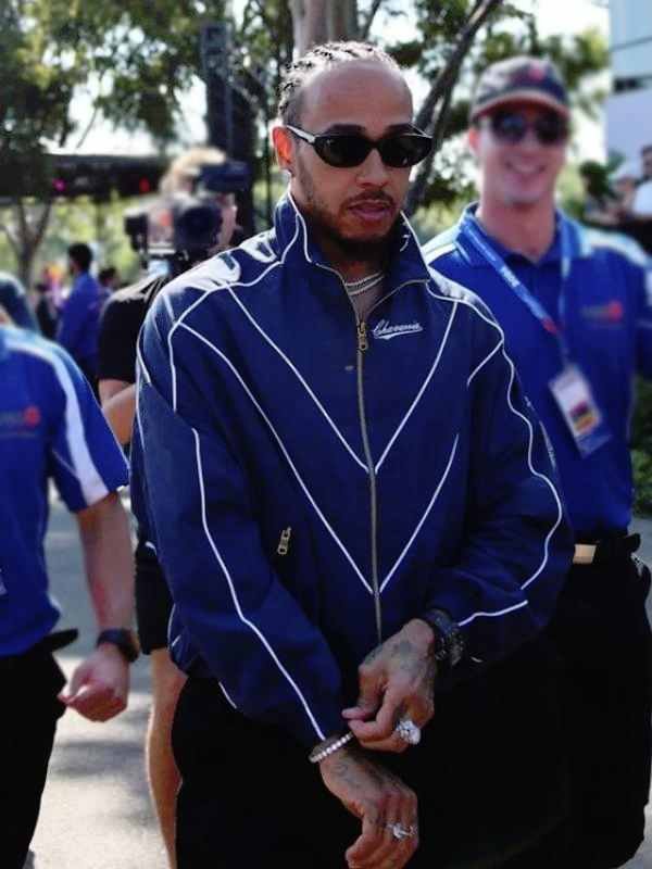 Australian GP 2026 Lewis Hamilton Blue Track Jacket - Image 3