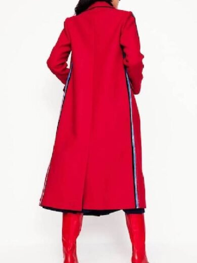 Finding Mr Christmas S02 Ashley Williams Red Coat with Side Stripe