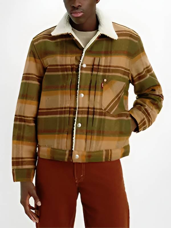 Home for Christmas S03 Gard Løkke Plaid Sherpa Jacket