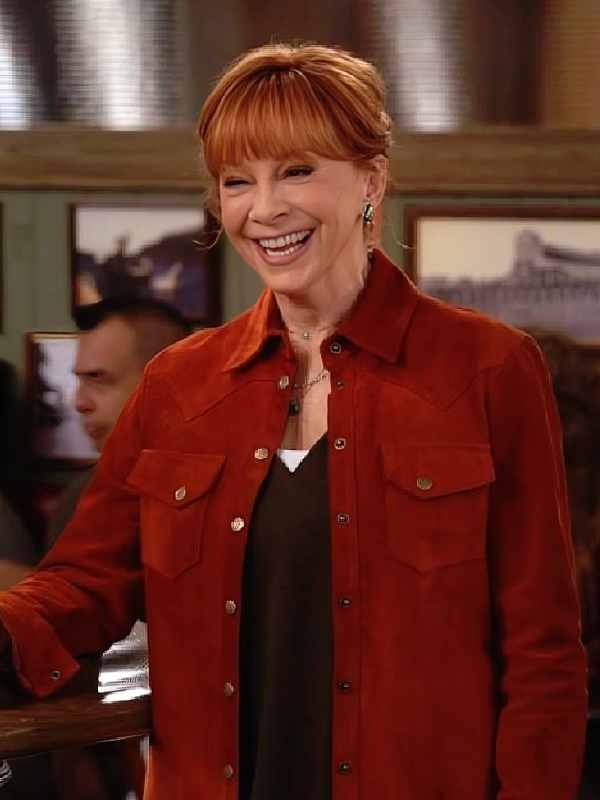 Happy’s Place S2 Reba McEntire Suede Shirt Jacket