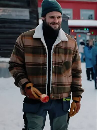 Home for Christmas S03 Gard Løkke Plaid Sherpa Jacket