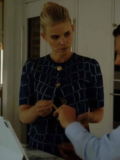Imperfect Women 2026 Kate Mara Crocodile Jacquard Top