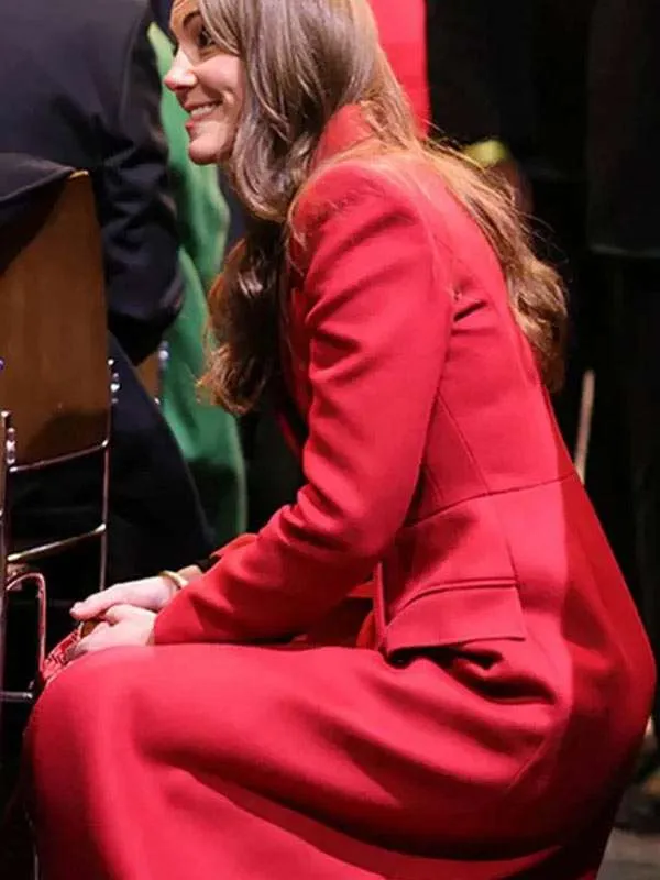 Kate Middleton Christmas Carol Service Red Coat