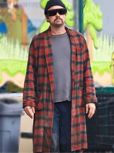 One Battle After Another 2025 Leonardo DiCaprio Plaid Robe