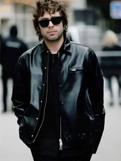 PFW Lennon Gallagher Black Leather Jacket