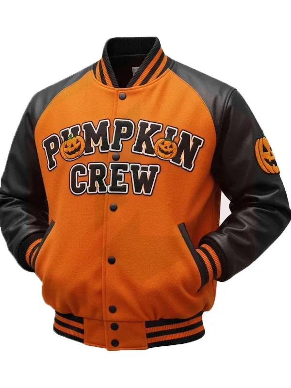 Pumpkin Crew Halloween Varsity Jacket