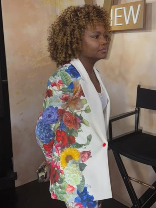 The View 2025 Karine Pierre White Floral Blazer