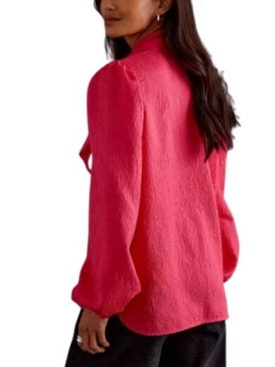 Twelve Dates Til Christmas S1 Mae Whitman Pink Bow Tie Shirt